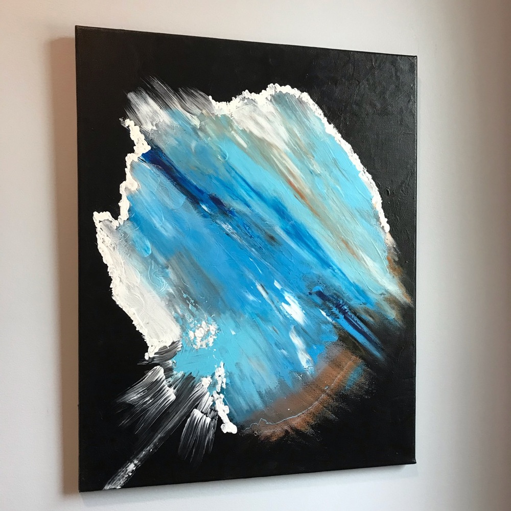 Signed original abstract artwork 16 x 20